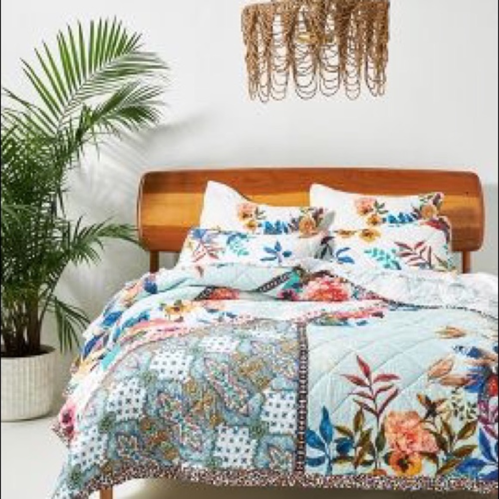 Anthropologie Kachel Cassette quilt and shams